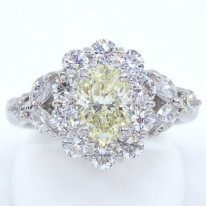 Pt900 プラチナ ダイヤモンド 1.36ct 1.024ct 指輪　鑑別書付　中古　美品　新品仕上済　レディース　ジュエリー　ダイヤ　リング　4月誕生石　質屋