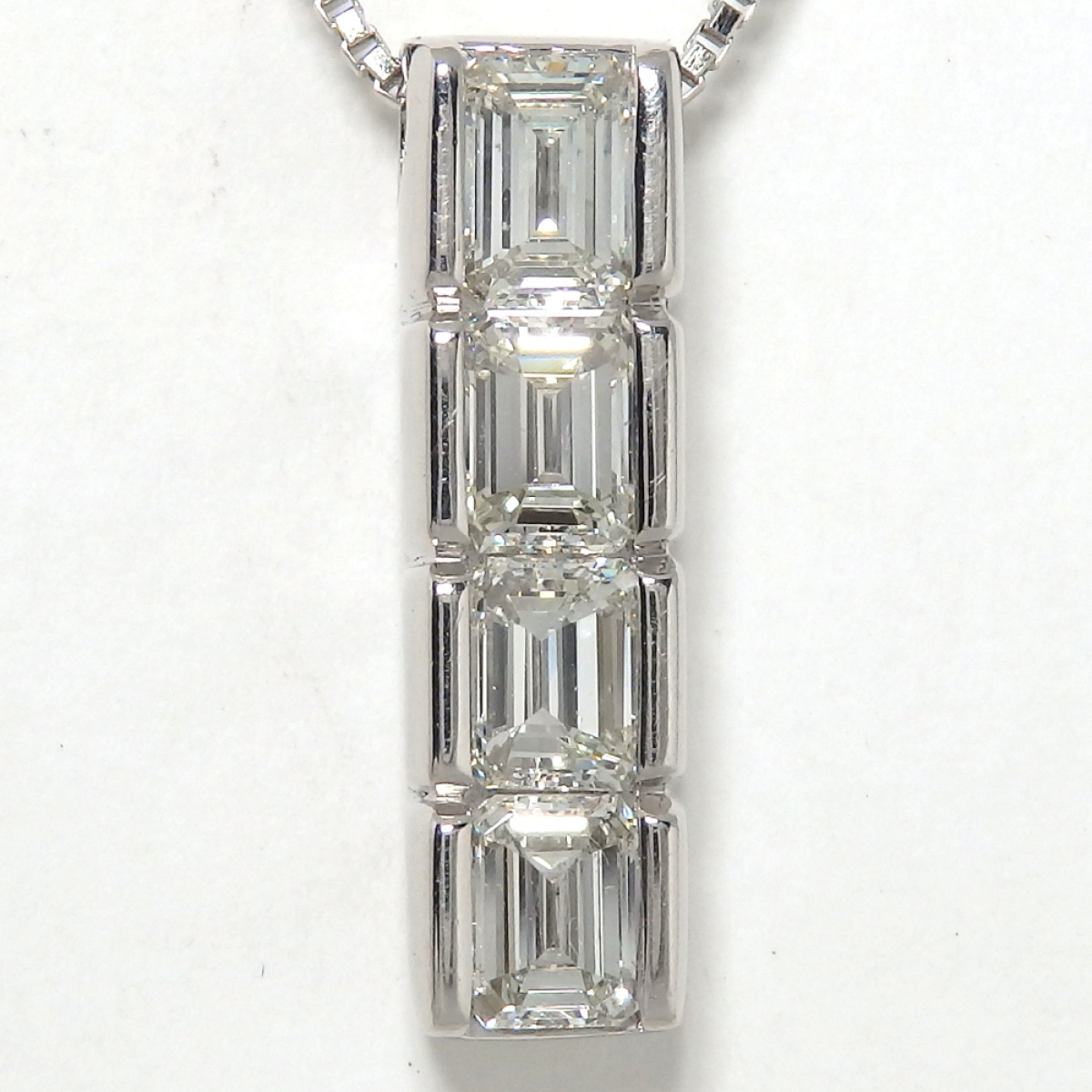 Pt900 エメラルド ダイヤ プラチナ ネックレス 美品