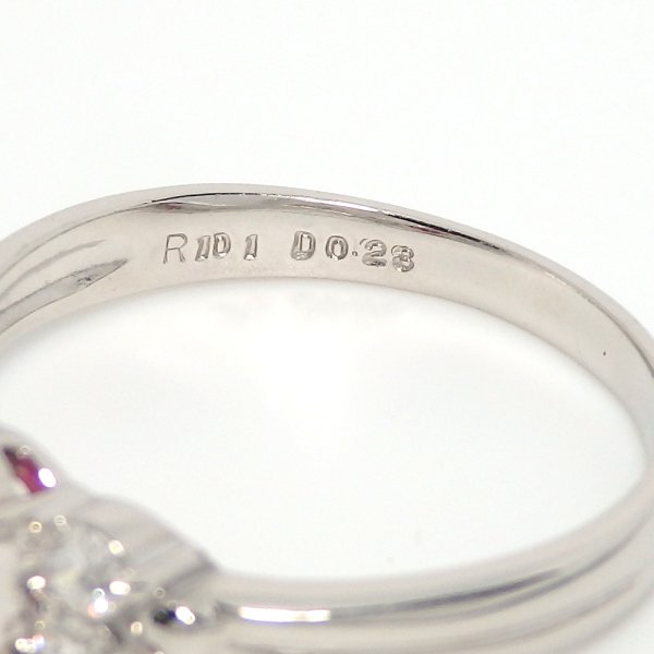 画像4: Pt900　プラチナ　ルビー 1.01ct　ダイヤモンド 0.28ct　指輪　7月誕生石　中古　美品　新品仕上済　レディース　ジュエリー　ダイヤ　リング　質屋