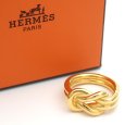 画像1: 【HERMES】エルメス スカーフリング　アタメ　GP ゴールドカラー 箱　中古　レディース ブランド小物　アクセサリー 　スカーフ　美品　質屋 (1)