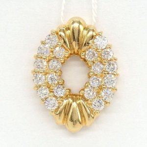 K18 ゴールド　ダイヤモンド 0.55ct ペンダントトップ 　中古　美品　レディース　ジュエリー　4月誕生石　トップのみ　 ペンダント 質屋