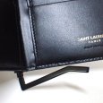 画像4: 【SAINT LAURENT PARIS】サンローランパリ タイニーカサンドラ　ビルクリップウォレット マネークリップ カード　メンズ　中古　美品　質屋　ブラック カーフレザー イタリー 二つ折り (4)