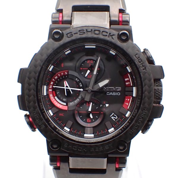 画像1: CASIO カシオ G-SHOCK Gショック MT-G MTG-B1000XBD 電波ソーラー レッド ブラック カーボン積層ベゼル 腕時計