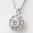 画像2: Pt900 プラチナ　ダイヤモンド　0.232ct・0.12ct ペンダント付ネックレス　中古　美品　レディース　ダイヤ ペンダント　ジュエリー　アクセサリー　4月誕生石　質屋 (2)