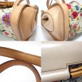 画像5: 【GUCCI】 グッチ　バンブー　フローラ　ハンドバッグ　レザー　キャンバス　111713 中古　ITALY　花柄　バッグ　イタリー　レディース マルチフラワー 質屋 (5)