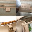 画像4: 【GUCCI】 グッチ　バンブー　フローラ　ハンドバッグ　レザー　キャンバス　111713 中古　ITALY　花柄　バッグ　イタリー　レディース マルチフラワー 質屋 (4)