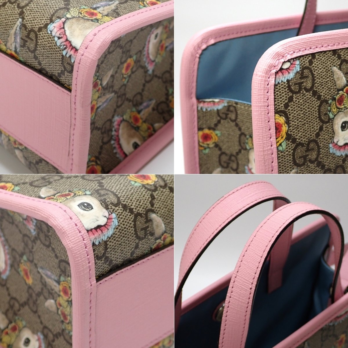 画像4: 【GUCCI】 グッチ　ヒグチユウコ 　チルドレンズ 　ラビット　GGスプリーム 2WAYバッグ 　630542 バッグ　PVC　中古　美品　イタリー　ITALY　トート　ショルダー　レディース　うさぎ ヒグチユウココラボ　肩掛け　質屋