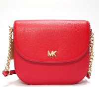 【MICHAEL KORS】マイケルコース　ハーフドーム　クロスボディ　32S8GF5COL 斜め掛け　チェーンショルダー　ポシェット　レザー　美品　中古　未使用　ショルダーバッグ　MK　レディース　バッグ　赤　質屋