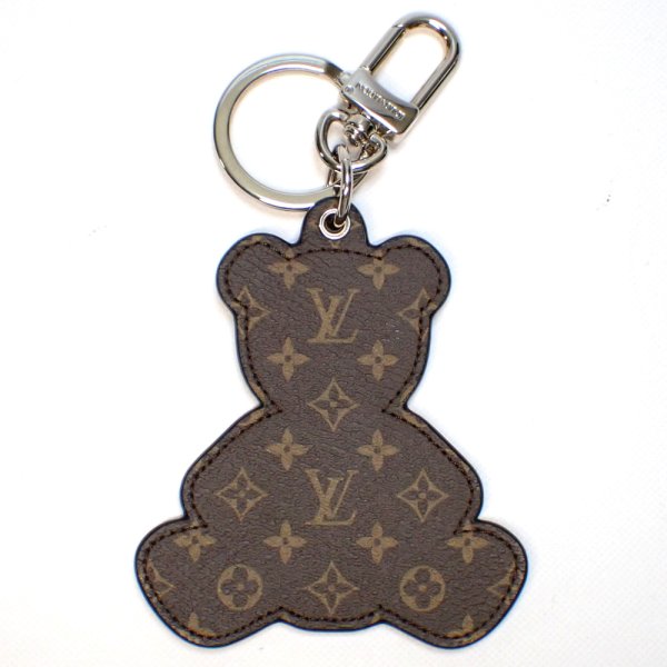 画像2: 【LOUIS VUITTON】ルイ・ヴィトン　キーリング　ポルト クレ・テディベア　M00342　モノグラム　レザー　くま　シルバー金具　ヴィトン　キー　バッグチャーム　キーホルダー　袋・箱　中古　美品　質屋