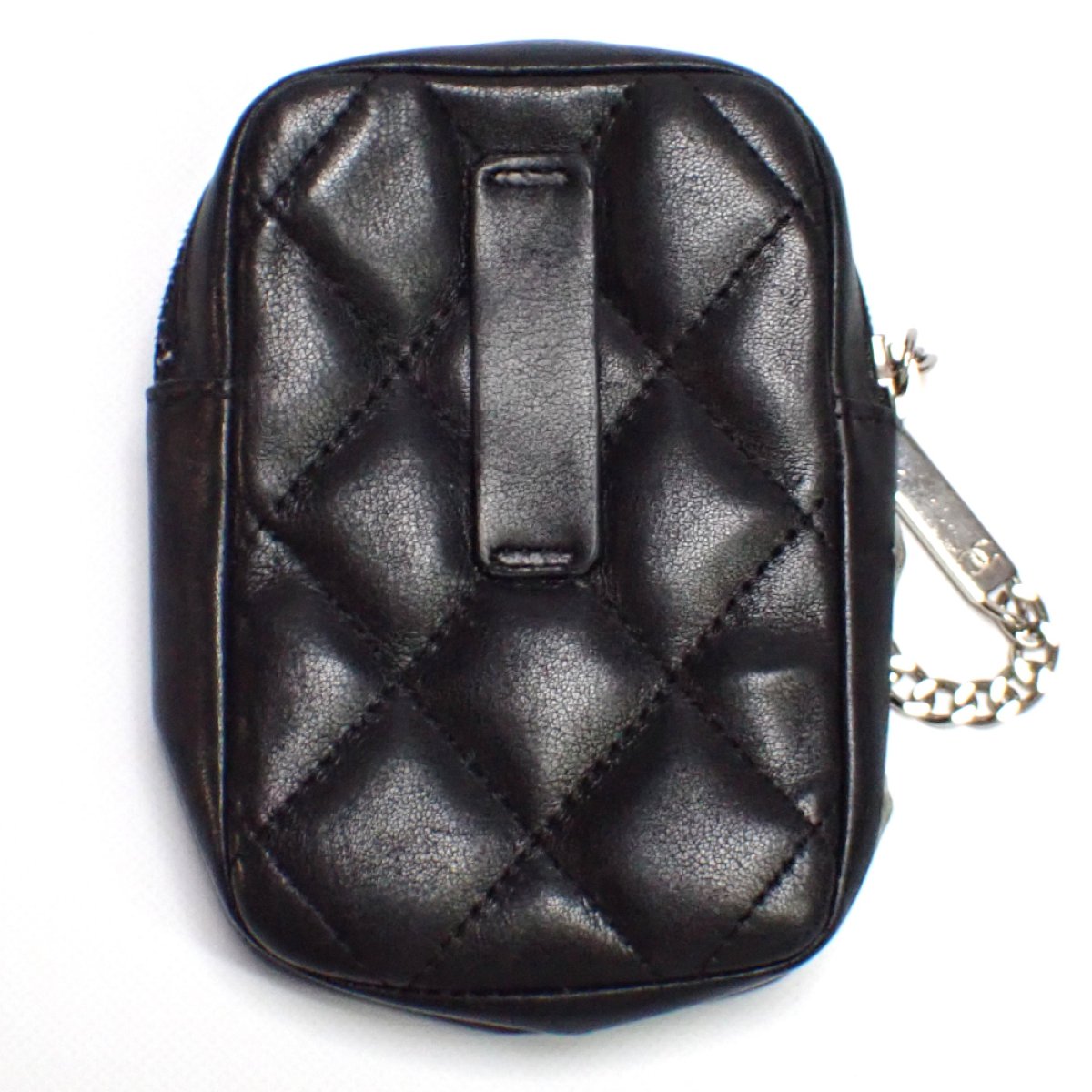 画像2: 【CHANEL】シャネル　シガレットケース　カンボン　9770956　カードなし　レザー　たばこ　小物入れ　ブラック　黒　白　カンボンライン　レディース　メンズ　2005年　中古　質屋