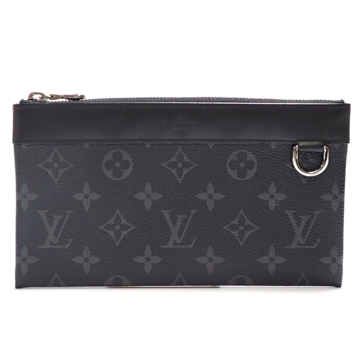 画像1: 【LOUIS VUITTON】ルイ・ヴィトン　ポシェット・ディスカバリーPM　M44323　モノグラム・エクリプス　メンズ 　ポーチ　クラッチ　ウォレット　黒　財布　中古　美品　質屋