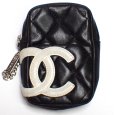 画像1: 【CHANEL】シャネル　シガレットケース　カンボン　9770956　カードなし　レザー　たばこ　小物入れ　ブラック　黒　白　カンボンライン　レディース　メンズ　2005年　中古　質屋 (1)