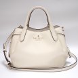 画像1: 【Kate spade】ケイトスペード　2WAY 　バッグ　ハンドバッグ　ショルダーバッグ　レザー　ホワイトベージュ　中古　美品　レディース　ショルダー　斜め掛け　質屋 (1)