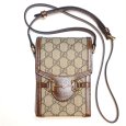 画像1: 【GUCCI】 グッチ　ホースビット 1955　ミニバッグ　625615 GGスプリームキャンバス　中古　ITALY　イタリー　バッグ　レディース メンズ　斜め掛け　ショルダー　美品　質屋 (1)