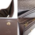 画像5: 【GUCCI】 グッチ　オフディア　GGカードケース　コイン＆紙幣入れ付き　ベージュ　ブラウン　523155　コンパクト　GGスプリーム　ゴールド金具　レディース　ウォレット　中古　美品　質屋　財布 (5)