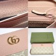 画像5: 【GUCCI】 グッチ　GGマーモント　ラウンドファスナー　456117　ベージュ　ピンク　長財布　中古　美品　箱　ゴールド金具　レディース　ウォレット　質屋　財布 (5)