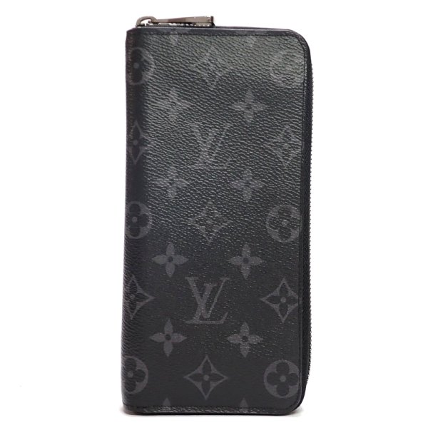 画像1: 【LOUIS VUITTON】ルイ・ヴィトン　ジッピーウォレット　ヴェルティカル　モノグラム　エクリプス　長財布　M62295　中古　長札入れ　財布　ウォレット　黒　メンズ　質屋