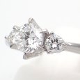 画像4: Pt900　プラチナ　ダイヤモンド　0.435ct 0.18ct　指輪　ソーティング付　E/VS2/G　中古　美品　新品仕上げ済　リング　ダイヤ　VSクラス　レディース　アクセサリー　ジュエリー　4月誕生石　質屋 (4)