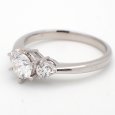 画像2: Pt900　プラチナ　ダイヤモンド　0.435ct 0.18ct　指輪　ソーティング付　E/VS2/G　中古　美品　新品仕上げ済　リング　ダイヤ　VSクラス　レディース　アクセサリー　ジュエリー　4月誕生石　質屋 (2)