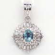 画像1: Pt900 プラチナ　アレキサンドライト 0.616ct　ダイヤモンド 0.60ct 　ペンダントトップ　ソーティング付　中古　美品　アレキ　ダイヤ　トップ　レディース　ジュエリー　ペンダント　天然クリソベリル　質屋 (1)