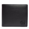 画像1: 【GUCCI】 グッチ　ダブルGロゴ　 GGマーモント　レザー　コインポケット・紙幣入れ付き　黒　428725 203887　二つ折り　財布　メンズ　ウォレット　ブラック　折り財布　中古　美品　質屋　 (1)