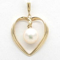 【MIKIMOTO】ミキモト　K14 ゴールド　真珠　約7.4ミリ ペンダント　トップ　パール　中古　美品　イエローゴールド　K14YG　レディース　ジュエリー　ブランドジュエリー　ペンダントのみ 　質屋　6月誕生石