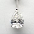 画像3: Pt900 プラチナ　ダイヤモンド　0.446ct　0.21ct　ペンダント付ネックレス　 中古　美品　レディース　ペアシェイプ　ブリリアン　３個石　ペンダント　ジュエリー　ダイヤ　質屋　4月誕生石 (3)