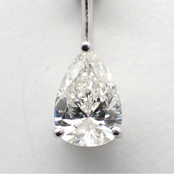 画像3: Pt900 プラチナ　ダイヤモンド　0.446ct　0.21ct　ペンダント付ネックレス　 中古　美品　レディース　ペアシェイプ　ブリリアン　３個石　ペンダント　ジュエリー　ダイヤ　質屋　4月誕生石